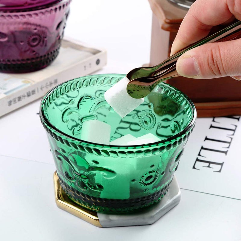 MASSJOY European Retro Nostalgic Three-Dimensional Relief Color Glass Jar Candy Jar Seasoning Jar With Lid - Image 5